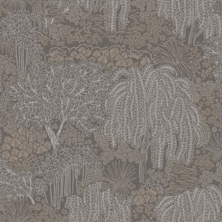 Szürke Decoprint tapéta stilizált erdő mintával