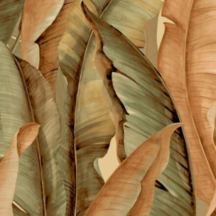 Trópusi mintás vinyl tapéta őszi színekben