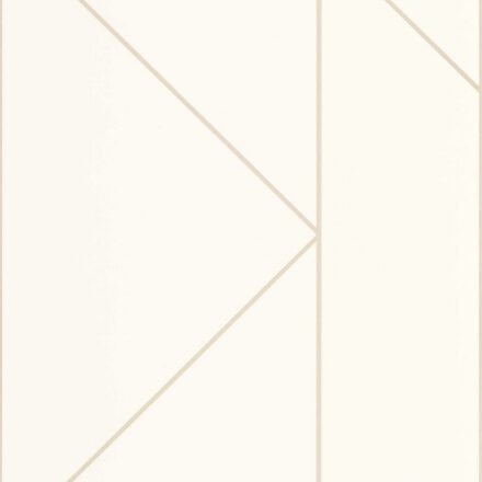 Fehér – arany elegáns vlies tapéta geometriai mintával