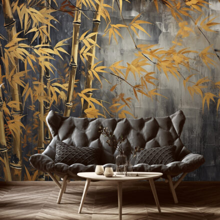 Orientális stílusú fotótapéta bambusz mintával