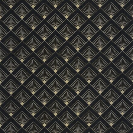 Fekete-arany geometrikus Caselio tapéta