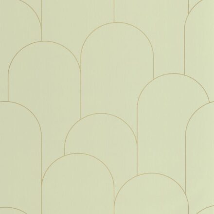 Halvány zöld – arany tapéta elegáns geometriai mintával
