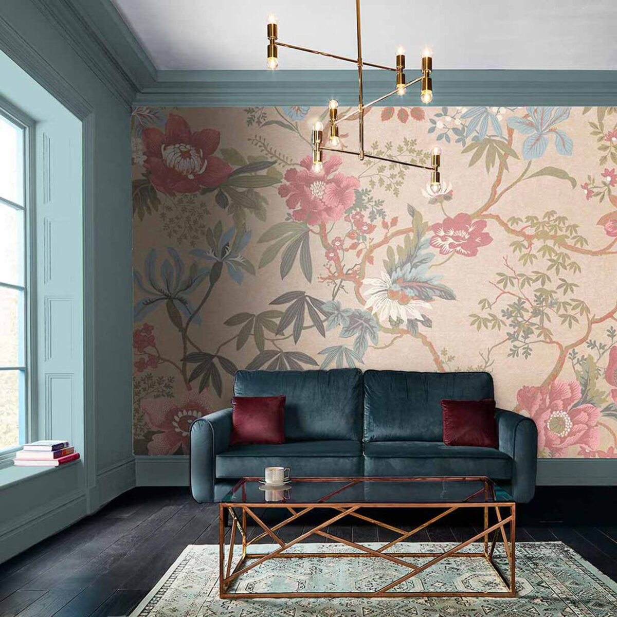 Rózsaszín chinoiserie fotótapéta