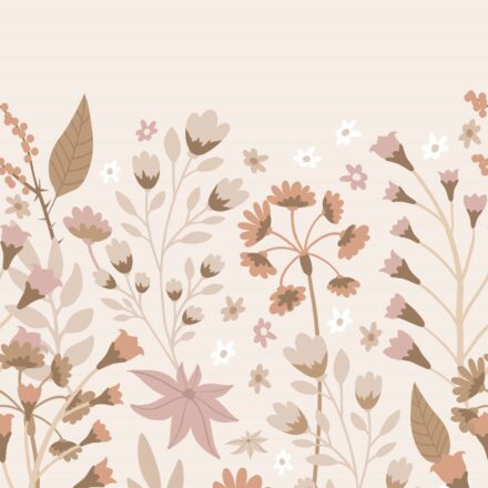 Terrakotta – rózsaszín virágos fotótapéta
