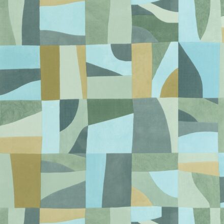 Kék – zöld absztrakt mintás vinyl tapéta